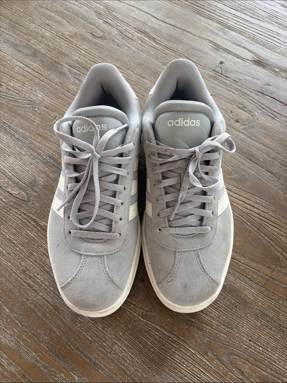 adidas Gray Suede Low-Top Sneakers